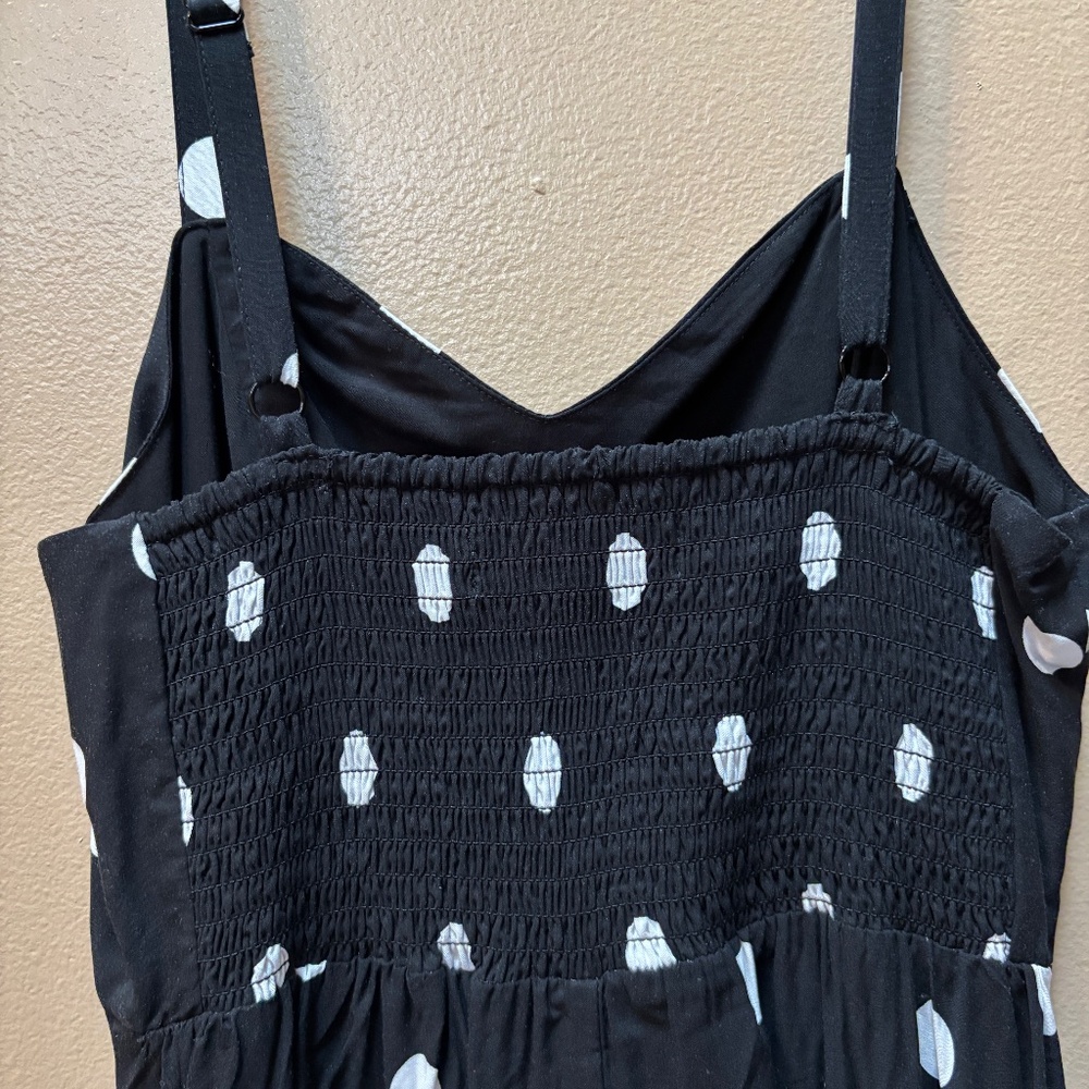 Old Navy Polka Dot Cami Dress Black White Knee Length Size XS NWT - Picture 5 of 8